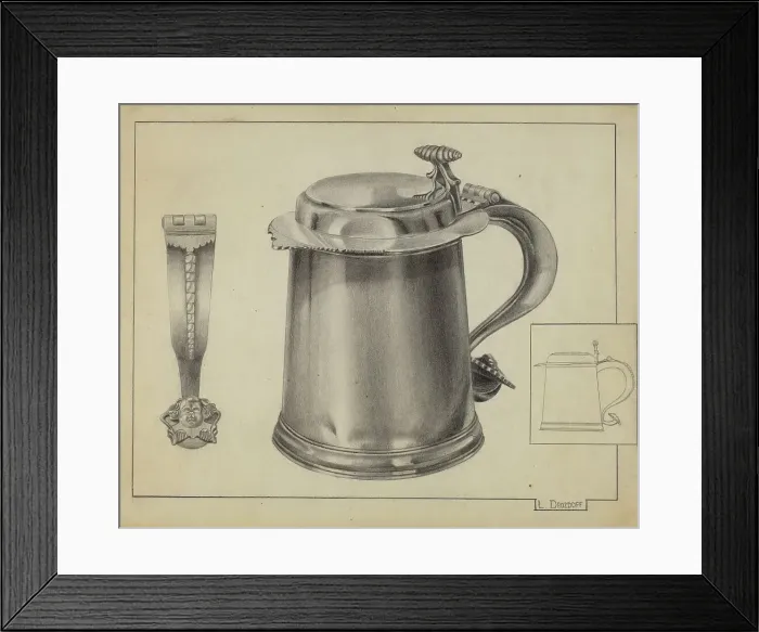 Framed Print : Silver Tankard, c. 1936. Creator: Leo Drozdoff Framed Print : Silver Tankard, c. 1936. Creator: Leo Drozdoff