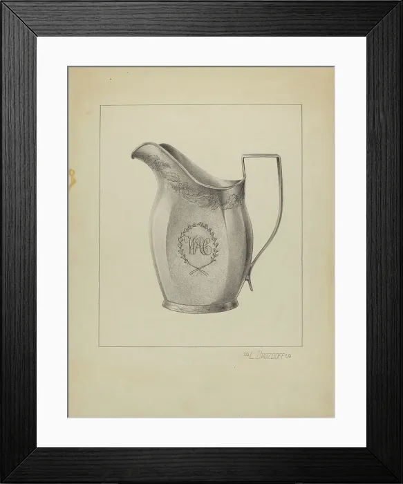 Framed Print : Silver Creamer, c. 1936. Creator: Leo Drozdoff Framed Print : Silver Creamer, c. 1936. Creator: Leo Drozdoff