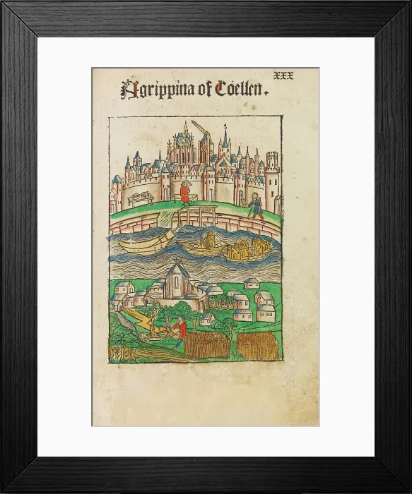 Framed Print : Koelhoffsche Chronik (Chronicle of Cologne), 1499. Creator: Anonymous Framed Print : Koelhoffsche Chronik (Chronicle of Cologne), 1499. Creator: Anonymous