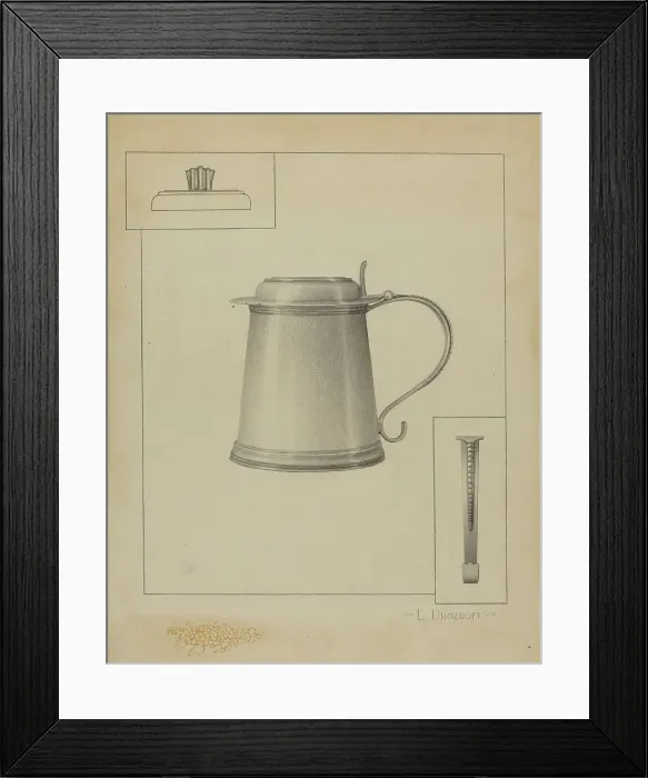 Framed Print : Silver Tankard, c. 1936. Creator: Leo Drozdoff Framed Print : Silver Tankard, c. 1936. Creator: Leo Drozdoff