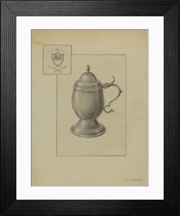Framed Print : Silver Mug, c. 1939. Creator: Leo Drozdoff Framed Print : Silver Mug, c. 1939. Creator: Leo Drozdoff