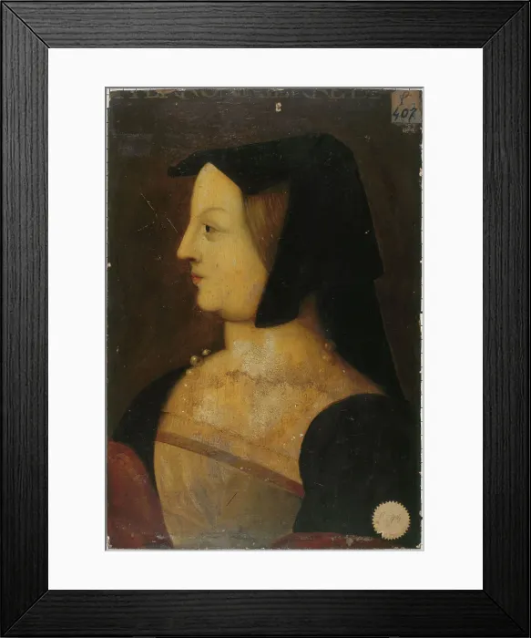 Framed Print : Portrait of a woman, known as la Belle Ferronniere, 1539. Creator: Unknown Framed Print : Portrait of a woman, known as la Belle Ferronniere, 1539. Creator: Unknown