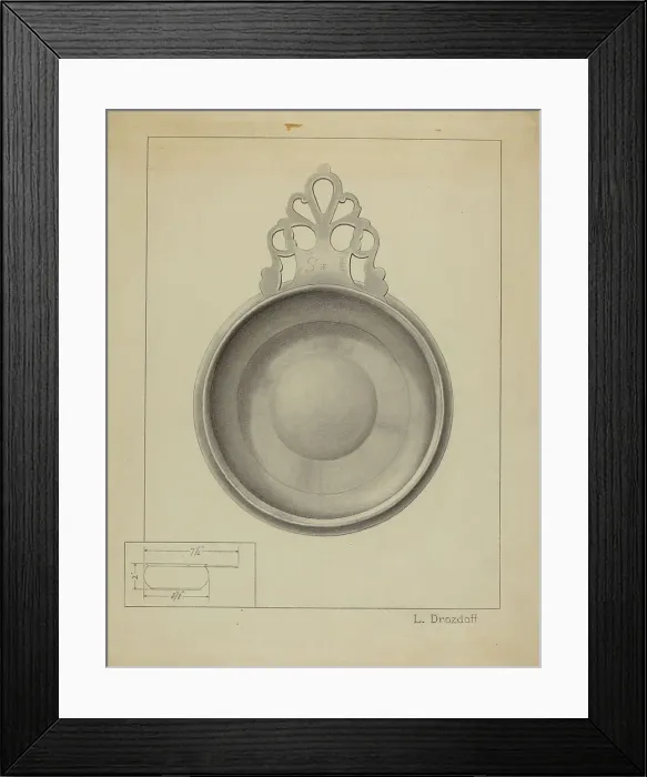 Framed Print : Silver Porringer, c. 1936. Creator: Leo Drozdoff Framed Print : Silver Porringer, c. 1936. Creator: Leo Drozdoff
