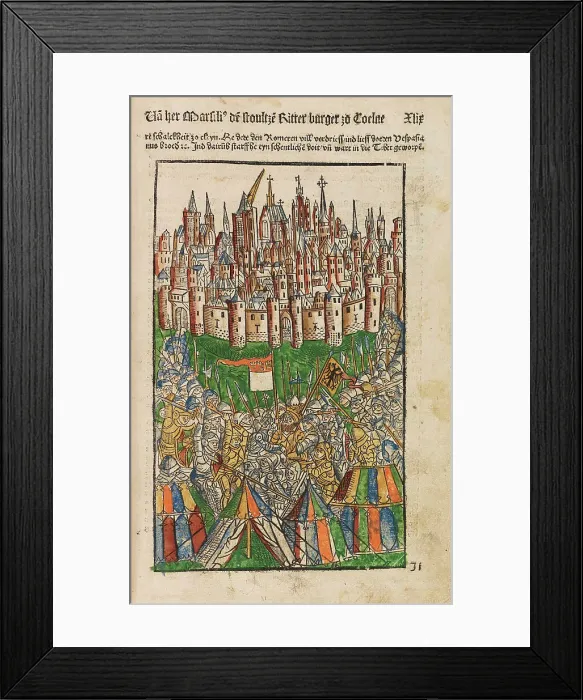 Framed Print : Koelhoffsche Chronik (Chronicle of Cologne), 1499. Creator: Anonymous Framed Print : Koelhoffsche Chronik (Chronicle of Cologne), 1499. Creator: Anonymous