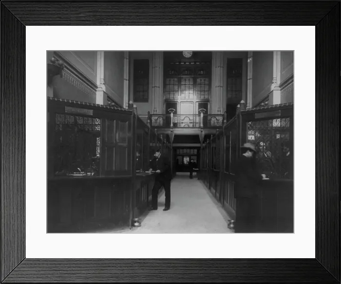 Framed Print : American Security and Trust Co. 1901. Creator: Frances Benjamin Johnston Framed Print : American Security and Trust Co. 1901. Creator: Frances Benjamin Johnston