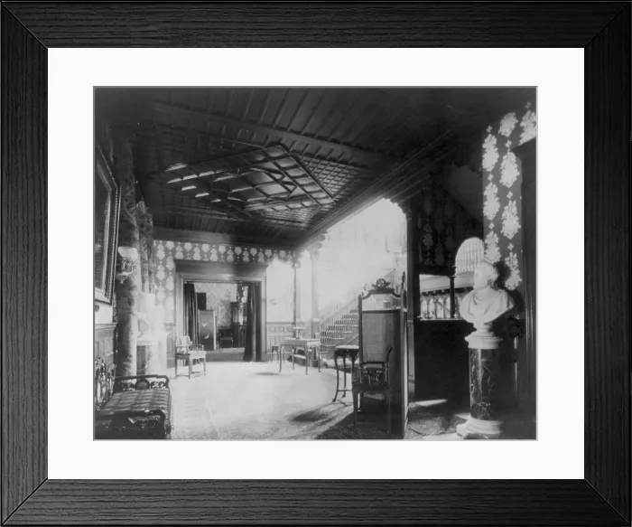 Framed Print : Ornate interiors of Chandler Hale house, 1001 16th St. N.W. Washington, D.C. c1900. Creator: Frances Benjamin Johnston Framed Print : Ornate interiors of Chandler Hale house, 1001 16th St. N.W. Washington, D.C. c1900. Creator: Frances Benjamin Johnston