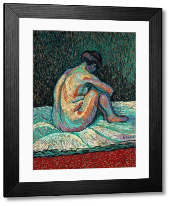 Framed Print : Nude from the Back, c. 1910. Creator: Segal, Arthur (1875-1944) Framed Print : Nude from the Back, c. 1910. Creator: Segal, Arthur (1875-1944)
