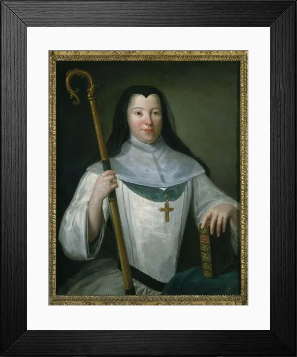 Framed Print : Portrait of an Abbess (of the House of Bourbon?), between 1701 and 1800. Creator: Unknown Framed Print : Portrait of an Abbess (of the House of Bourbon?), between 1701 and 1800. Creator: Unknown