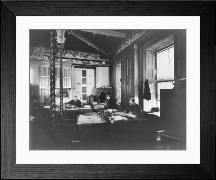 Framed Print : Post Office Dept. - Dead Letter Office, between 1890 and 1950. Creator: Frances Benjamin Johnston Framed Print : Post Office Dept. - Dead Letter Office, between 1890 and 1950. Creator: Frances Benjamin Johnston