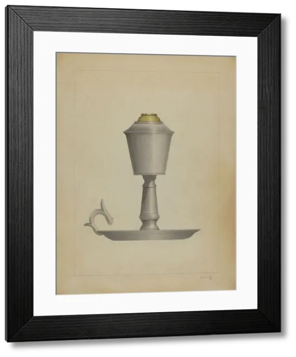 Framed Print : Lamp, c. 1936. Creator: Burton Ewing Framed Print : Lamp, c. 1936. Creator: Burton Ewing