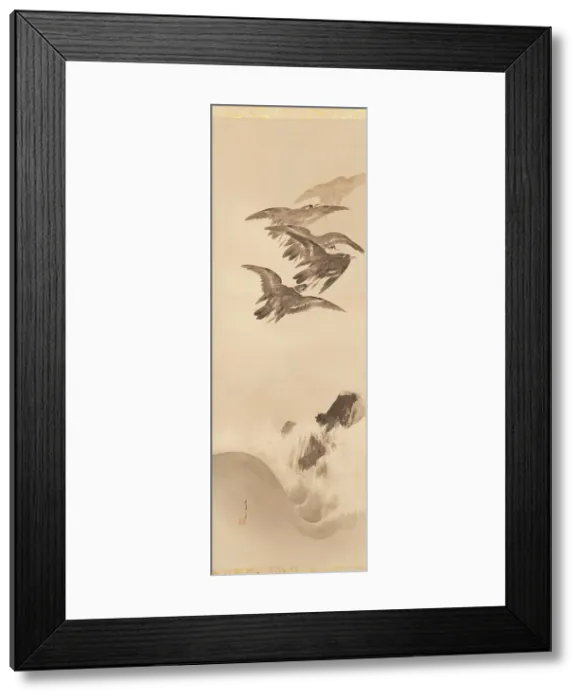 Framed Print : The Twelve Months: Tenth Month, between 1900 and 1918. Creator: Watanabe Seitei Framed Print : The Twelve Months: Tenth Month, between 1900 and 1918. Creator: Watanabe Seitei