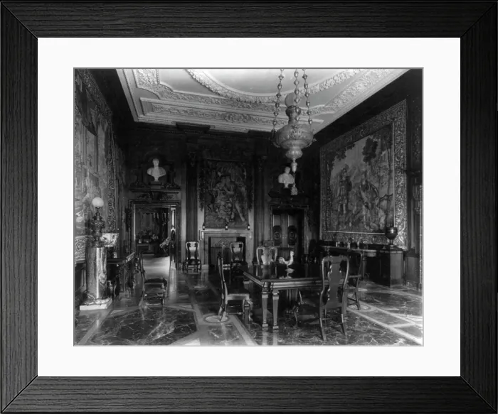 Framed Print : Larz Anderson house, Washington, D.C. - dining room, between 1890 and 1950. Creator: Frances Benjamin Johnston Framed Print : Larz Anderson house, Washington, D.C. - dining room, between 1890 and 1950. Creator: Frances Benjamin Johnston