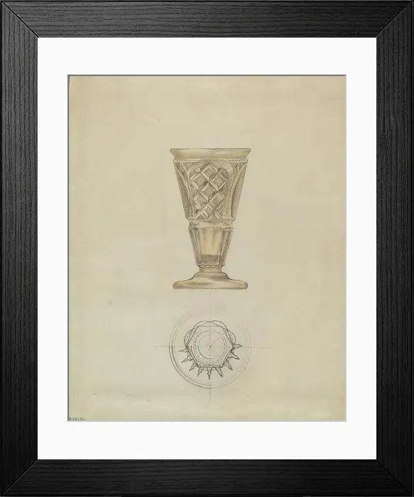 Framed Print : Wine Glass, c. 1936. Creator: Albert Eyth Framed Print : Wine Glass, c. 1936. Creator: Albert Eyth