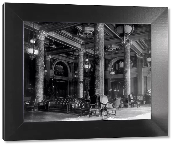 The New Willard Hotel, Washington, D.C. - lobby, between 1890 and 1950. Creator: Frances Benjamin Johnston