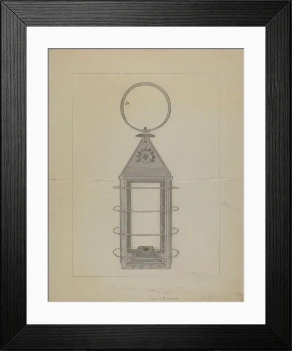 Framed Print : Lantern, 1937. Creator: Marie Famularo