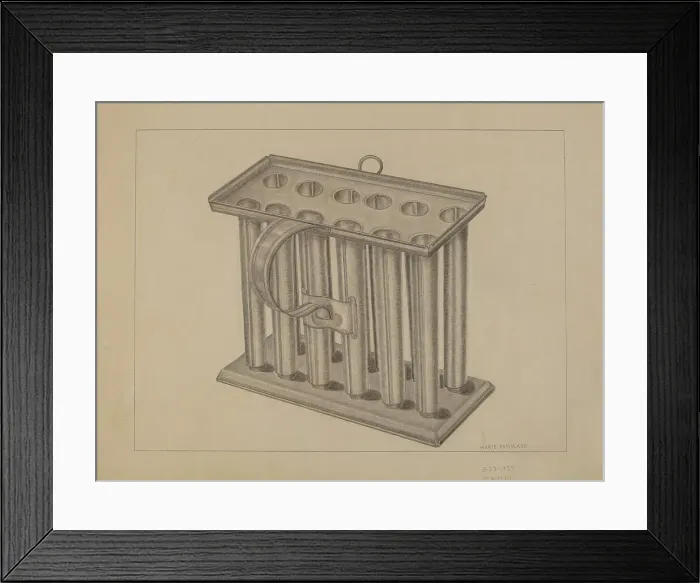 Framed Print : Candle Mold, 1937. Creator: Marie Famularo Framed Print : Candle Mold, 1937. Creator: Marie Famularo