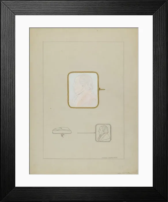Framed Print : Cameo Brooch, 1936. Creator: Marie Famularo Framed Print : Cameo Brooch, 1936. Creator: Marie Famularo