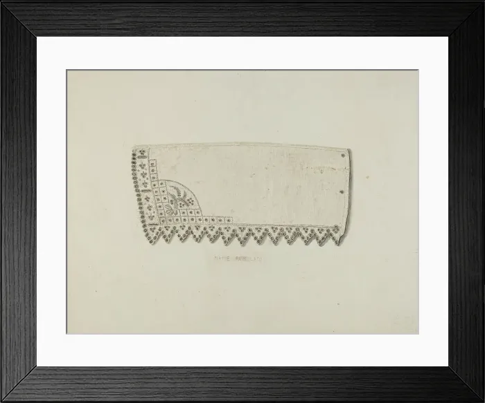 Framed Print : Embroidered Cuff, 1939. Creator: Marie Famularo Framed Print : Embroidered Cuff, 1939. Creator: Marie Famularo