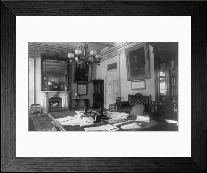 Framed Print : Treasury Department - Secretary of the Treasury Department's office, between 1890 and 1950. Creator: Frances Benjamin Johnston Framed Print : Treasury Department - Secretary of the Treasury Department's office, between 1890 and 1950. Creator: Frances Benjamin Johnston