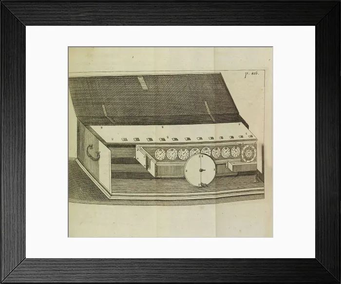 Framed Print : Stepped reckoner. Creator: Leibniz, Gottfried Wilhelm von (1646-1716)