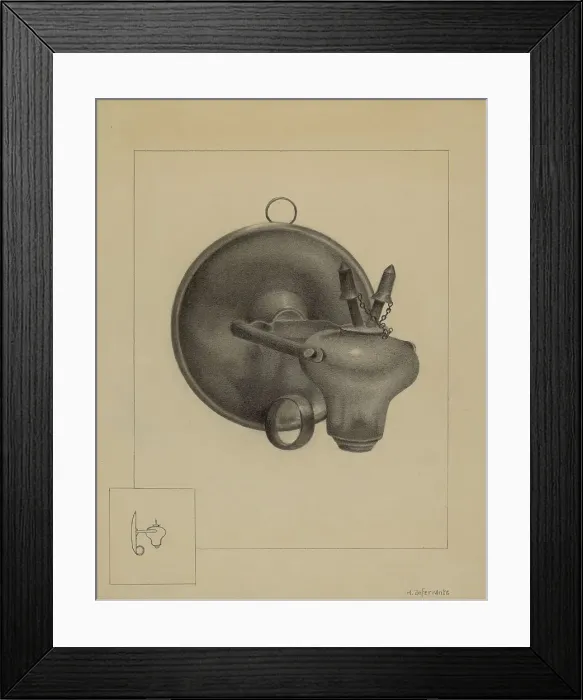 Framed Print : Lamp, c. 1936. Creator: Mario De Ferrante Framed Print : Lamp, c. 1936. Creator: Mario De Ferrante