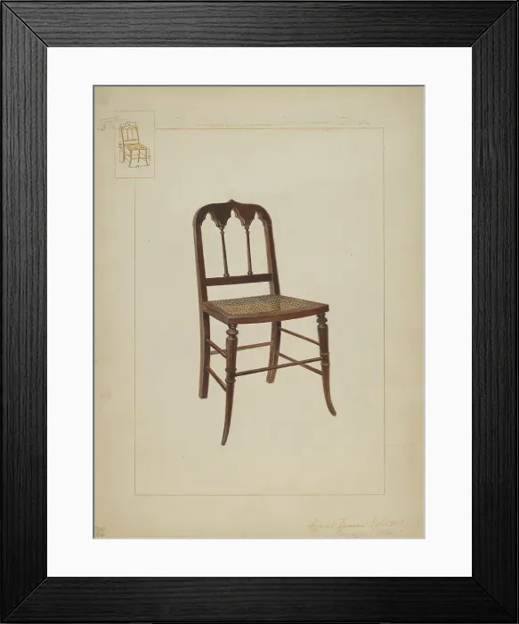 Framed Print : Cathedral Chair, c. 1937. Creators: Samuel Fineman, Gordon Saltar Framed Print : Cathedral Chair, c. 1937. Creators: Samuel Fineman, Gordon Saltar