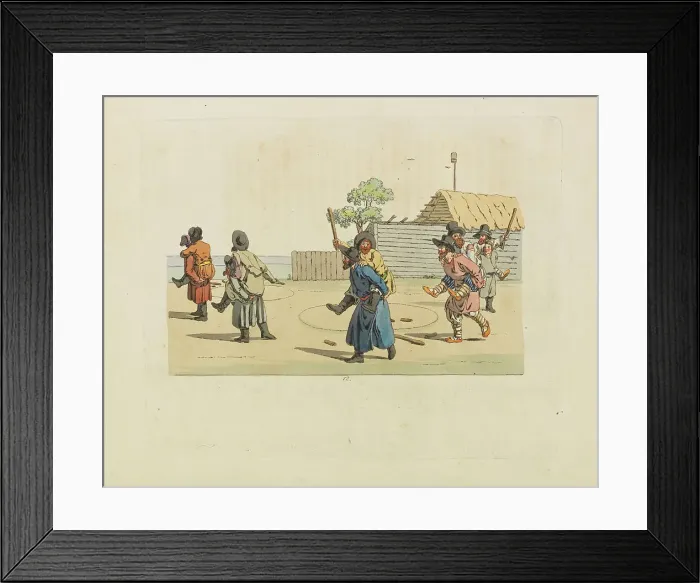 Framed Print : From the Series Games and Amusements of Russians, 1805. Creator: Geissler, Christian Gottfried Heinrich (1770-1844). From the Series Games and Amusements of Russians, 1805. Creator: Geissler, Christian Gottfried Heinrich (1770-1844)