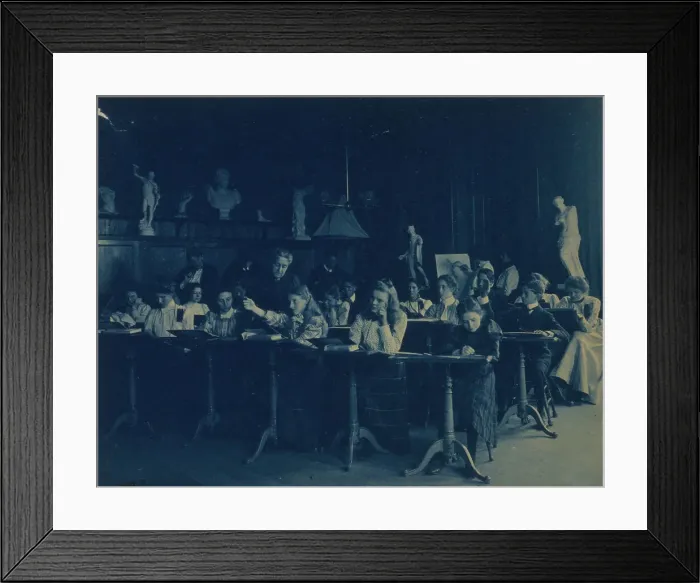 Framed Print : Students in a drawing class, Western High School, Washington, D.C. (1899?). Creator: Frances Benjamin Johnston Framed Print : Students in a drawing class, Western High School, Washington, D.C. (1899?). Creator: Frances Benjamin Johnston