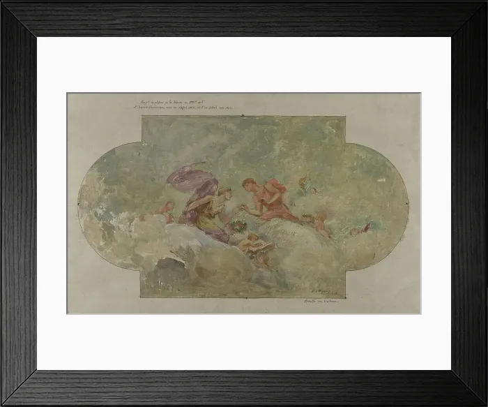 Framed Print : Esquisse pour la salle des mariages de la mairie du 8ème arrondissement de Paris : Le Mariage, 1926. Creator: Hector d Espouy Framed Print : Esquisse pour la salle des mariages de la mairie du 8ème arrondissement de Paris : Le Mariage, 1926. Creator: Hector d Espouy