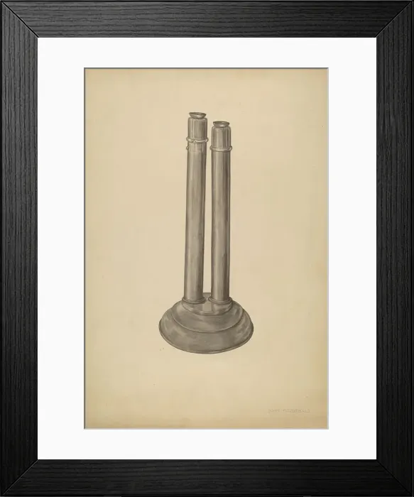 Framed Print : Candlestick Double, 1935 / 1942. Creator: Mary Fitzgerald Framed Print : Candlestick Double, 1935 / 1942. Creator: Mary Fitzgerald