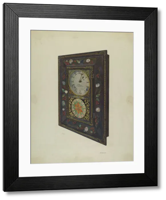 Framed Print : J.C. Brown Clock, probably 1940. Creator: William O. Fletcher Framed Print : J.C. Brown Clock, probably 1940. Creator: William O. Fletcher