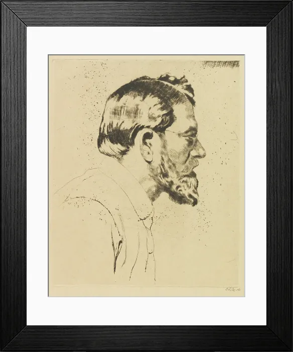 Framed Print : Self-Portrait, 1910. Creator: Orlik, Emil (1870-1932) Framed Print : Self-Portrait, 1910. Creator: Orlik, Emil (1870-1932)