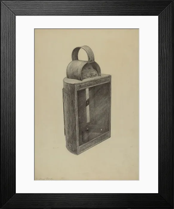 Framed Print : Hand Lantern, c. 1938. Creator: Samuel W. Ford Framed Print : Hand Lantern, c. 1938. Creator: Samuel W. Ford