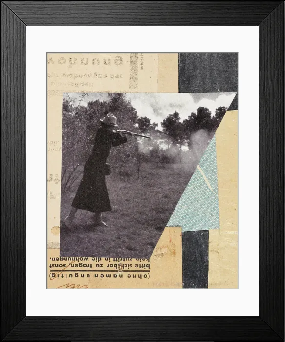 Framed Print : With huntress. Merz design, 1929-1930. Creator: Schwitters, Kurt (1887-1948) Framed Print : With huntress. Merz design, 1929-1930. Creator: Schwitters, Kurt (1887-1948)