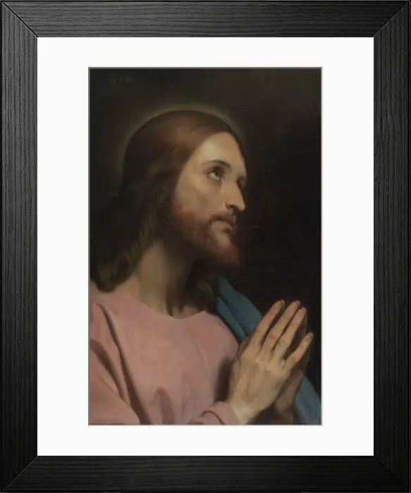 Framed Print : Tête de Christ, 1849. Creator: Ary Scheffer Framed Print : Tête de Christ, 1849. Creator: Ary Scheffer