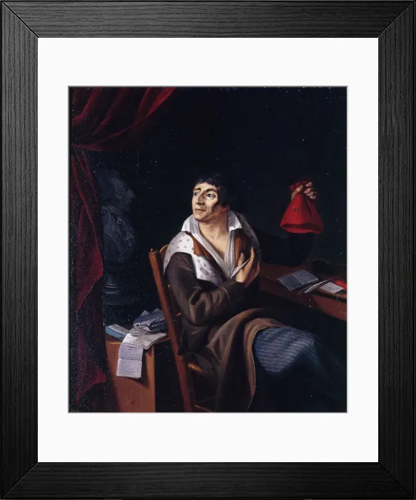 Framed Print : Portrait of Jean-Paul Marat (1743-1793), publicist and politician, c1793. Creator: Unknown Framed Print : Portrait of Jean-Paul Marat (1743-1793), publicist and politician, c1793. Creator: Unknown