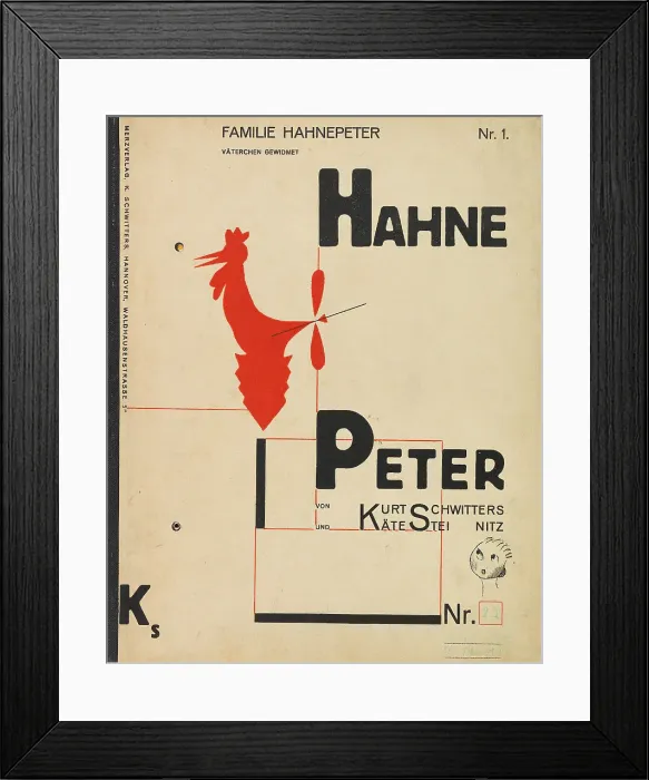 Framed Print : Hahne Peter, 1924. Creator: Schwitters, Kurt (1887-1948) Framed Print : Hahne Peter, 1924. Creator: Schwitters, Kurt (1887-1948)