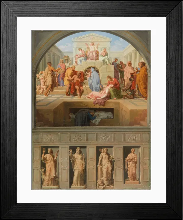 Framed Print : Esquisses pour les églises Saint-Gervais et Saint-Louis-en-l'Ile : La Prudence... c.1843-1868. Creator: Sébastien Louis Guillaume Norblin de la Gourdaine Framed Print : Esquisses pour les églises Saint-Gervais et Saint-Louis-en-l'Ile : La Prudence... c.1843-1868. Creator: Sébastien Louis Guillaume Norblin de la Gourdaine