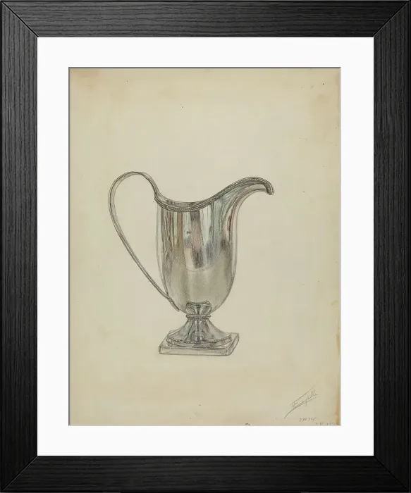 Framed Print : Silver Pitcher, 1936. Creator: Frank Fumagalli Framed Print : Silver Pitcher, 1936. Creator: Frank Fumagalli