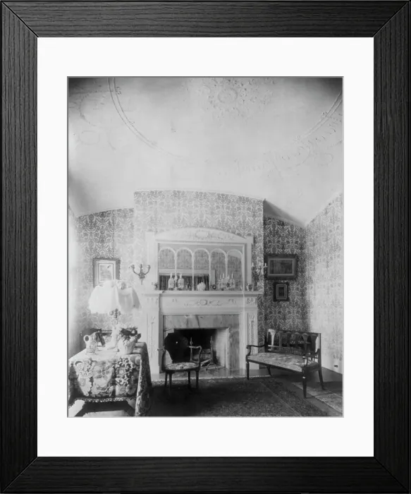 Framed Print : Ornate interiors of Chandler Hale house, 1001 16th St. N.W. Washington, D.C. c1900. Creator: Frances Benjamin Johnston