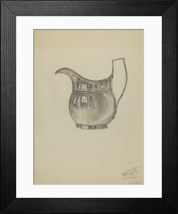 Framed Print : Silver Pitcher, 1936. Creator: Frank Fumagalli Framed Print : Silver Pitcher, 1936. Creator: Frank Fumagalli