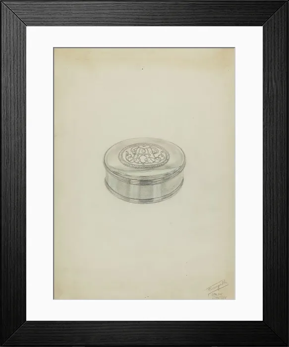 Framed Print : Silver Box, 1936. Creator: Frank Fumagalli Framed Print : Silver Box, 1936. Creator: Frank Fumagalli
