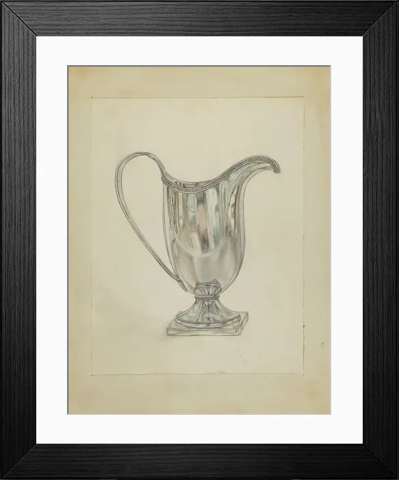 Framed Print : Silver Pitcher, c. 1936. Creator: Frank Fumagalli Framed Print : Silver Pitcher, c. 1936. Creator: Frank Fumagalli
