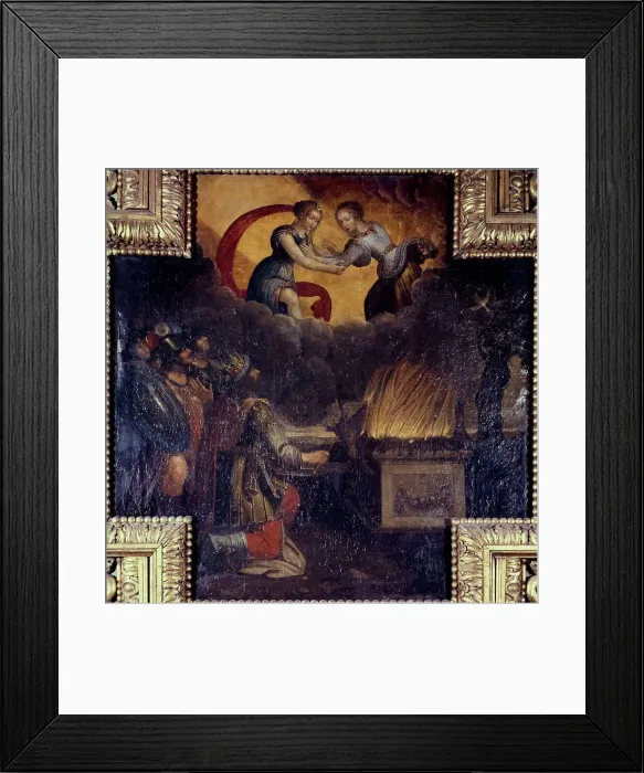 Framed Print : The sacrifice of Iphigenia. Main motif of the fireplace from a hotel in rue des... c1626-1650. Creator: Unknown Framed Print : The sacrifice of Iphigenia. Main motif of the fireplace from a hotel in rue des... c1626-1650. Creator: Unknown