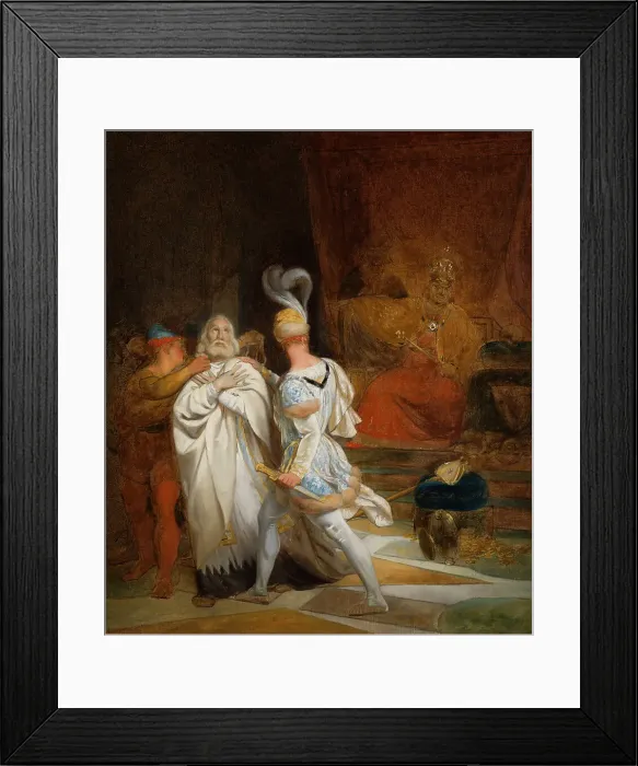 Framed Print : Esquisse pour l'église Saint-Eustache : Saint Jean Népomucène, martyr du secret de... c.1826-1828. Creator: Michel Marigny Framed Print : Esquisse pour l'église Saint-Eustache : Saint Jean Népomucène, martyr du secret de... c.1826-1828. Creator: Michel Marigny