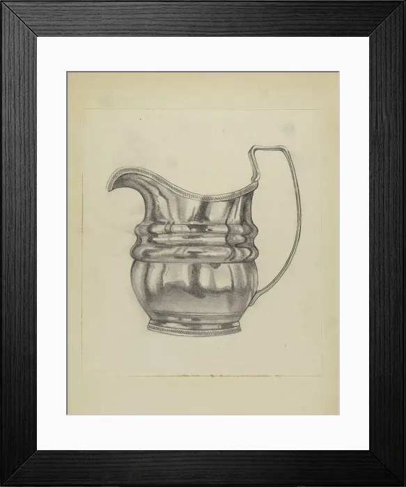 Framed Print : Silver Pitcher, c. 1936. Creator: Frank Fumagalli Framed Print : Silver Pitcher, c. 1936. Creator: Frank Fumagalli