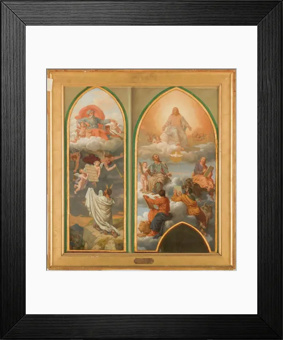 Framed Print : Sketch for the church of Saint-Gervais... c.1869-1872. Creator: Sébastien Louis Guillaume Norblin de la Gourdaine Framed Print : Sketch for the church of Saint-Gervais... c.1869-1872. Creator: Sébastien Louis Guillaume Norblin de la Gourdaine