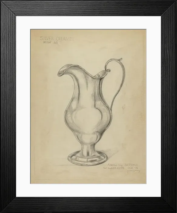 Framed Print : Silver Pitcher, c. 1936. Creator: John Garay Framed Print : Silver Pitcher, c. 1936. Creator: John Garay