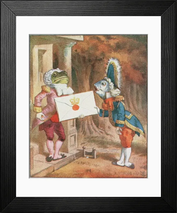 Framed Print : For the Duchess. An invitation from the Queen to play croquet, 1911. Creator: Tenniel, Sir John (1820-1914) Framed Print : For the Duchess. An invitation from the Queen to play croquet, 1911. Creator: Tenniel, Sir John (1820-1914)