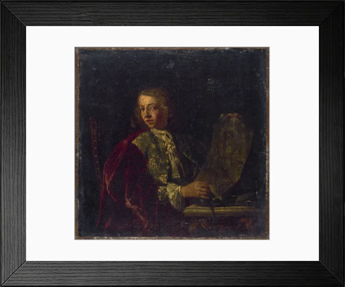 Framed Print : Portrait of man, formerly identified as Martin Desjardins (1640-1694), c1700. Creator: Unknown Framed Print : Portrait of man, formerly identified as Martin Desjardins (1640-1694), c1700. Creator: Unknown